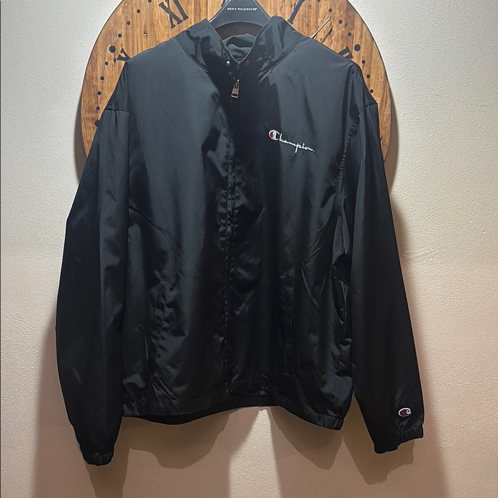Champion Black Windbreaker Lightweight Jacket